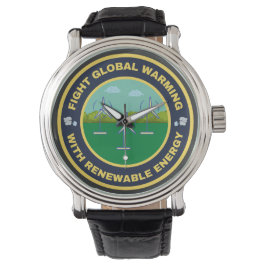 Bekämpa global uppvärmning vindkraft armbandsur