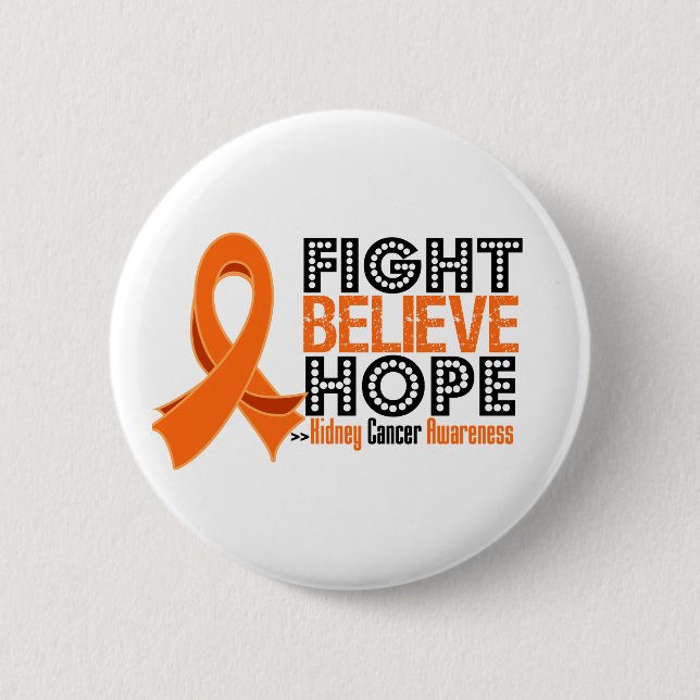 Bekämpa hopp - (Orange) Njurcancer Knapp (Framsida)