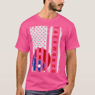 Bekämpa idrott Usa Yin Yang Taekwondo T Shirt