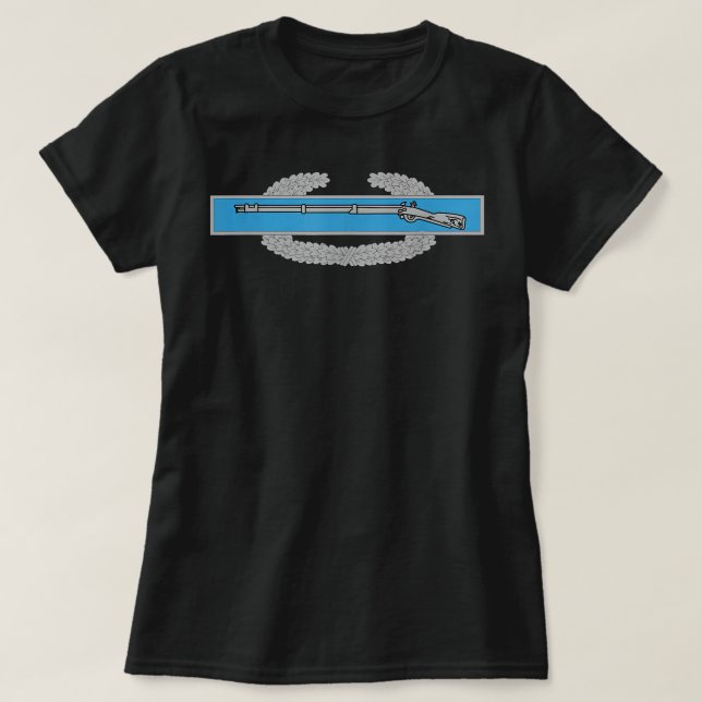 Bekämpa Infantryman Badge CIB Armé Veteran Soldier T Shirt (Design framsida)