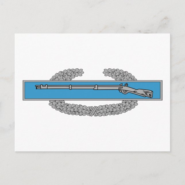 Bekämpa Infantryman Badge CIB-arméns veteran Vykort (Framsida)