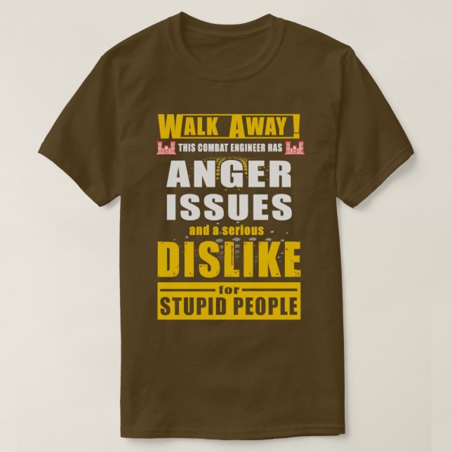 Bekämpa ingenjör går bort från ingenjör t shirt (Design framsida)
