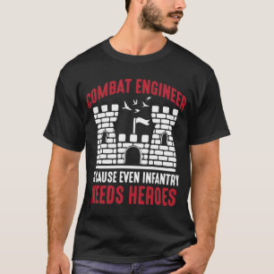 Bekämpa Ingenjör Hero-arméns ingenjörsinfo T Shirt