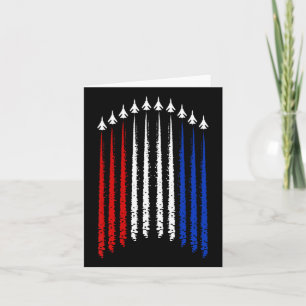 Bekämpa Jet med USA flagga 4 juli-patriotisk F Kort