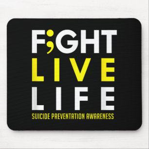 Bekämpa Live Life Semiolon Mental Health Awareness Musmatta