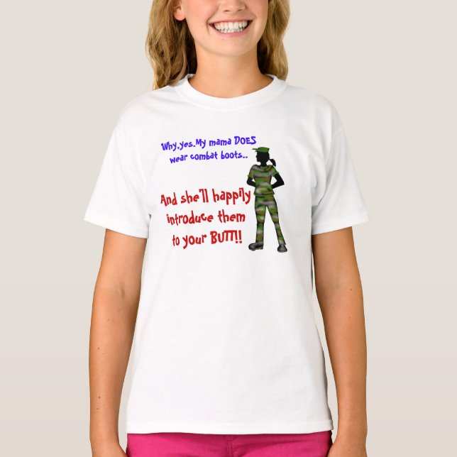 bekämpa mamma t-shirt (Framsida)