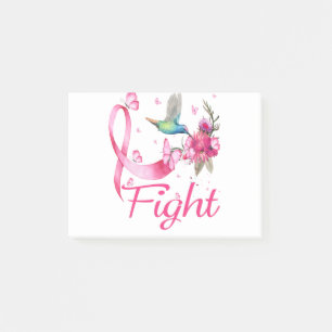 Bekämpa medvetandet om bröstcancer i brösten post-it block