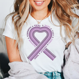 Bekämpa medvetenhet om Lila Ribbon Warrior Hope T Shirt
