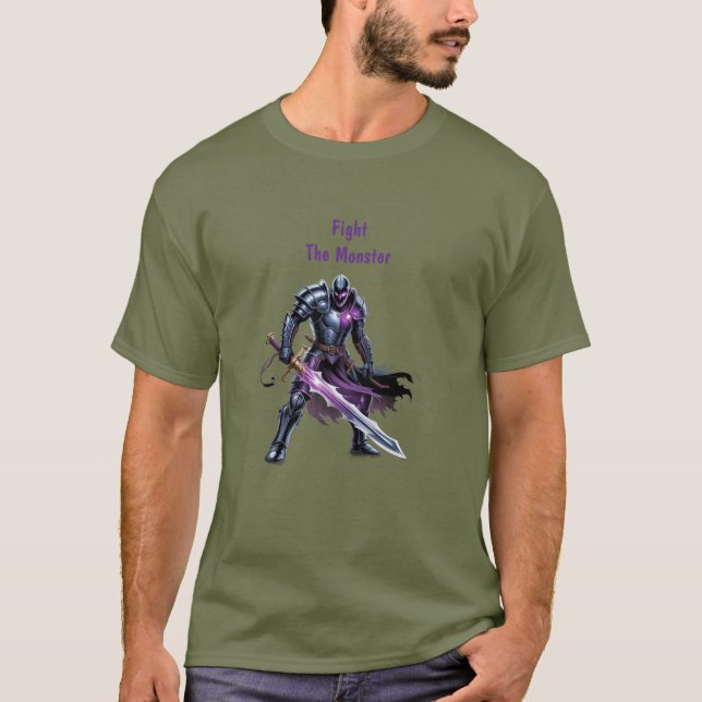 Bekämpa monstret  t shirt (Framsida)