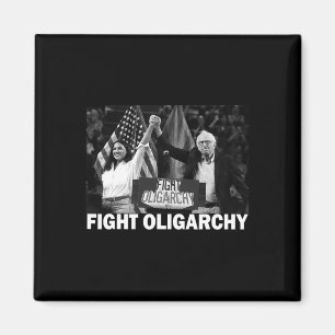Bekämpa oligarki Bernie Sanders och AOC frihet USA Magnet