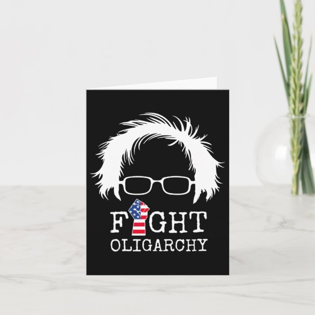 Bekämpa oligarkis Sanders och Aoc Freedom US Anti  Kort (Framsida)