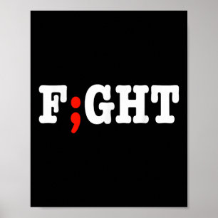 Bekämpa Project Semikolon Depression Ångest Medvet Poster
