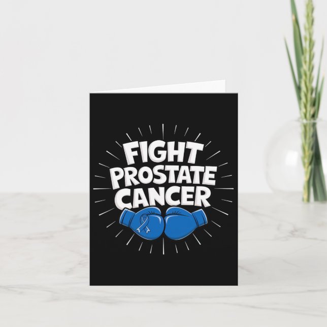 Bekämpa prostatacancer Blue Ribbon Boxing Prostate Kort (Framsida)