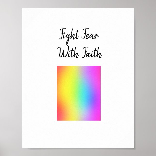 Bekämpa rädsla med tro Poster (Framsidan)
