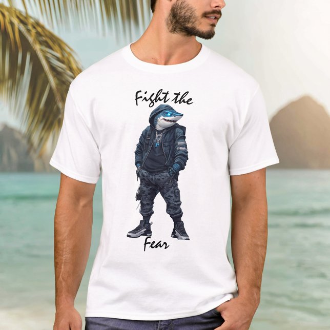 Bekämpa rädslan Shark Warrior T-Shirt (Skapare uppladdad)