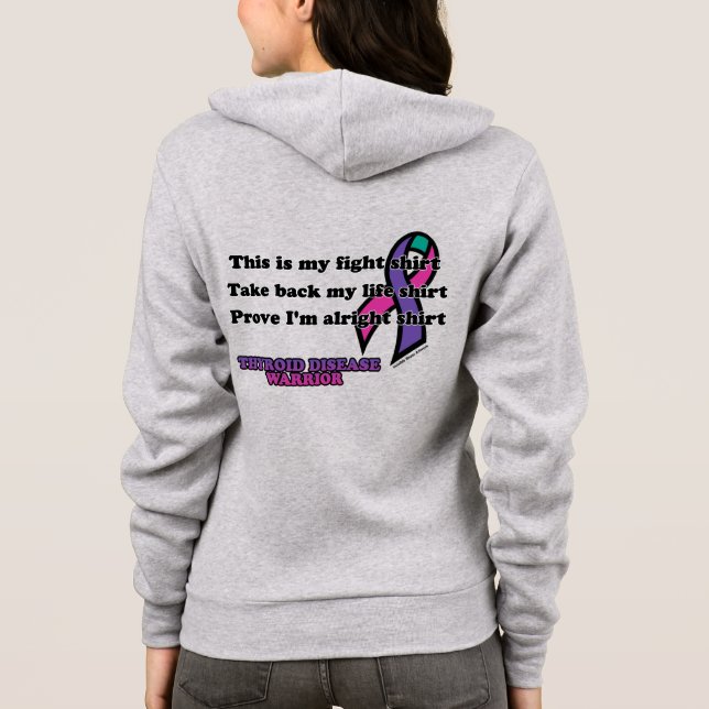 Bekämpa sköldkörtelsjukdom t shirt (Baksida)