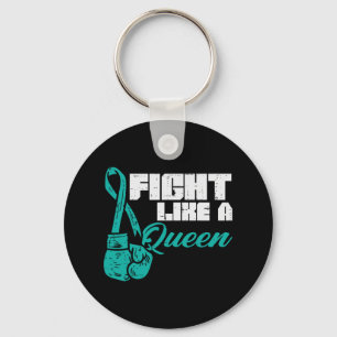 Bekämpa som drottning Teal Boxing Handskar Ovarian Nyckelring