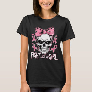 Bekämpa som en tjej som andas bröstcancer, medveta t shirt