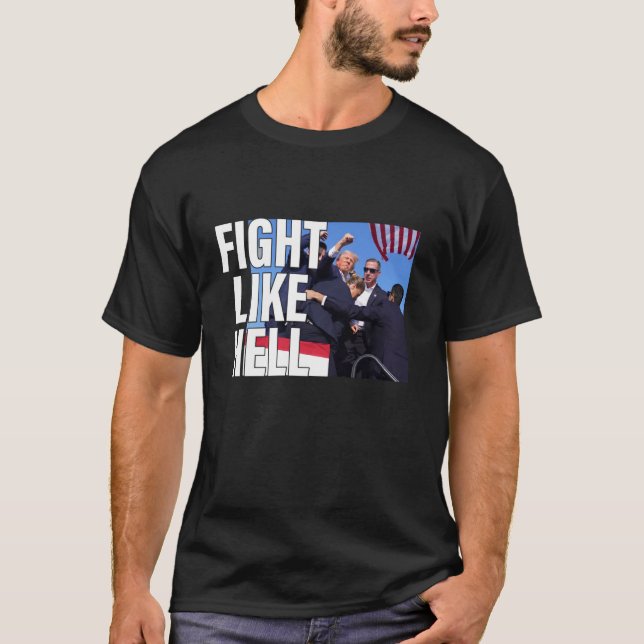 Bekämpa som helvetet Trump 2024 T Shirt (Framsida)