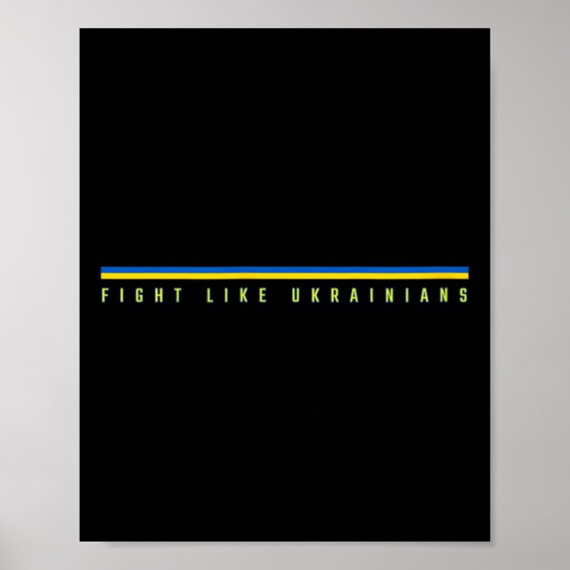 Bekämpa som ukrainare - Stöd Ukrainas krigare - Poster (Framsidan)