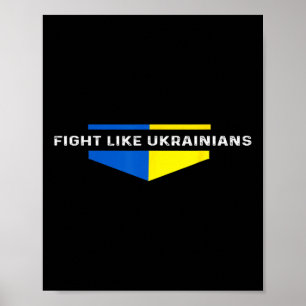 Bekämpa som ukrainare Ukrainare Zelenskyj Ukraina Poster