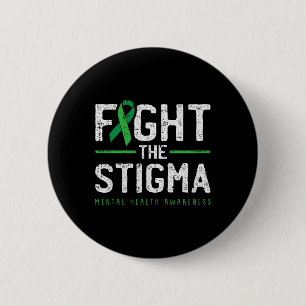 Bekämpa Stigma Mental Hälsa Medvetenhet Grönt Band Knapp