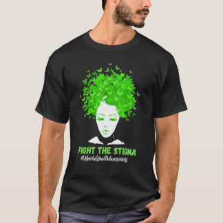 Bekämpa Stigma Mental Hälsomedvetenhet Fjäril T Shirt