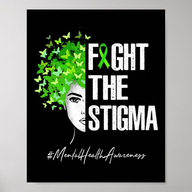 Bekämpa Stigma Mental Hälsomedvetenhet Present Poster (Framsidan)