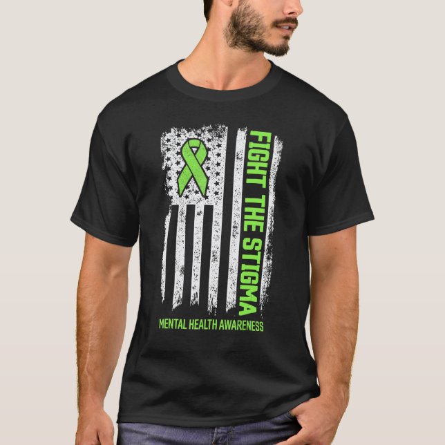 Bekämpa Stigma Psykisk Hälsa Är Viktig Psykisk Häl T Shirt (Framsida)