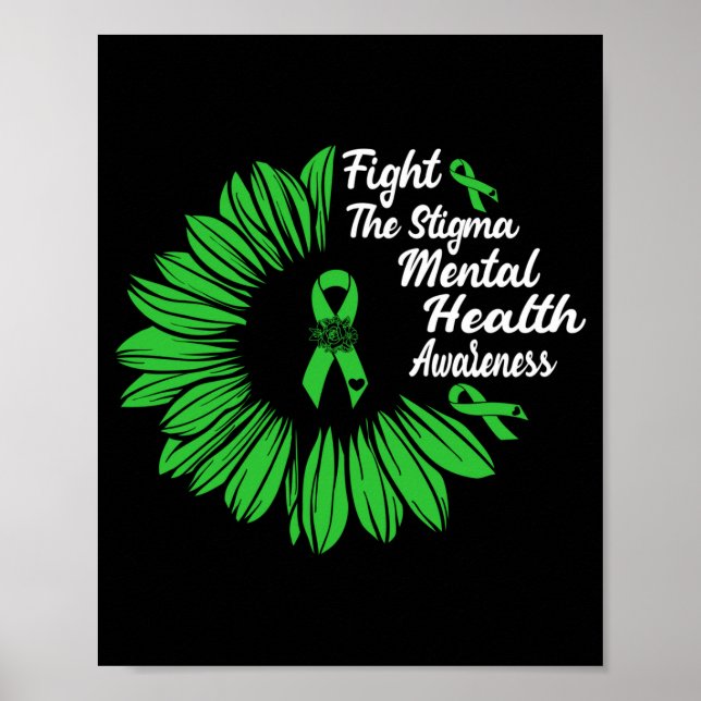 Bekämpa stigmat _ medvetenhet om psykisk hälsa mån poster (Framsidan)