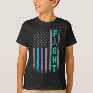 Bekämpa suicide Prevention Awareness US American F T Shirt