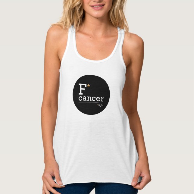 bekämpa tanktop av cancer linne med racerback  (Framsida)