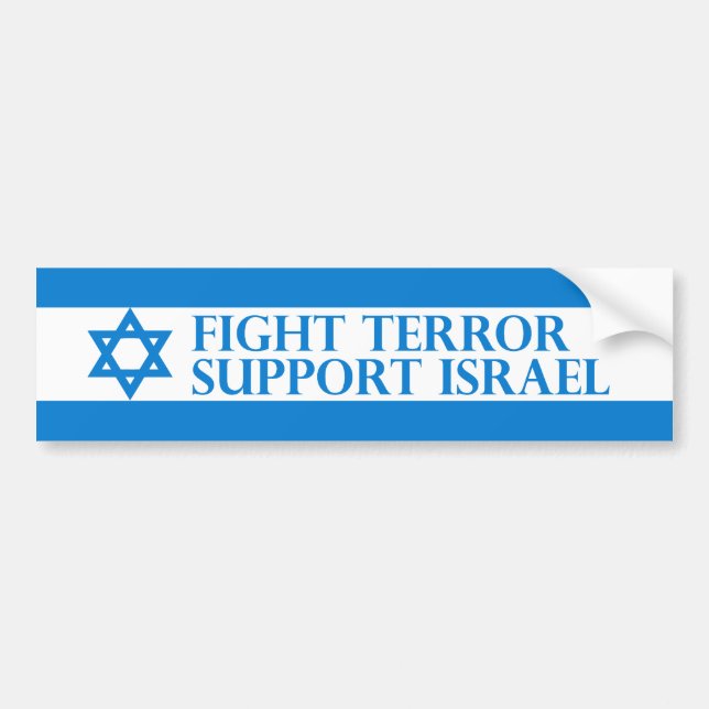 Bekämpa terrorismen, stöd Israel Bildekal (Framsidan)