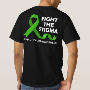 Bekämpa tigmatiseringen av Grönten Ribbon Mental T Shirt
