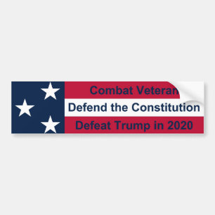 Bekämpa Veteran Defeat Trump 2020 Bildekal