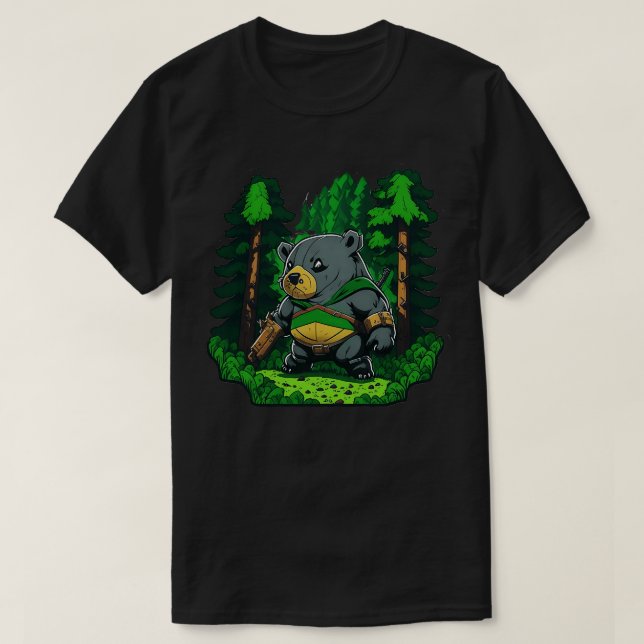 Bekämpa Wombat T Shirt (Design framsida)