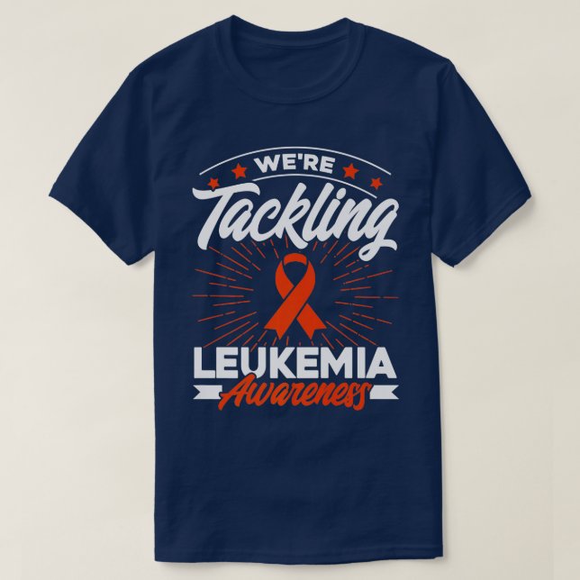 Bekämpade Leukemi medvetenheten 1 T Shirt (Design framsida)