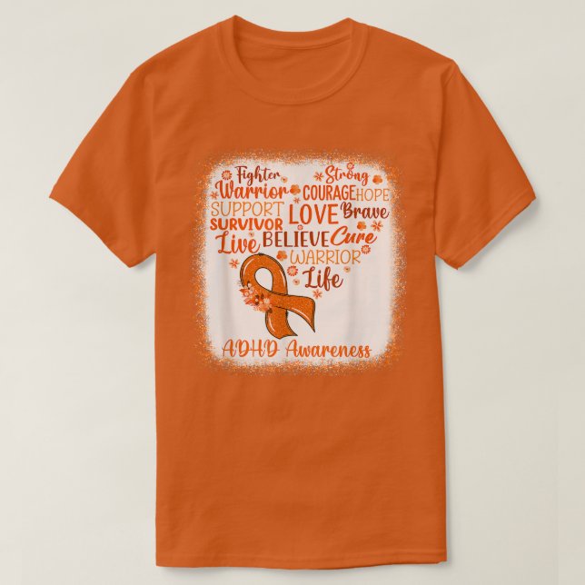 Bekämpare Grimor Faith Cure Orange Ribbon ADHD Awa T Shirt (Design framsida)