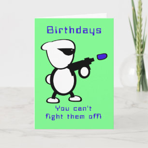 Bekämpning av Alien Birthday Kort
