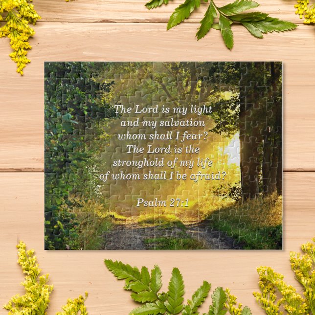 Bekämpning av bibelvern från Psalm 27:1 Pussel (Skapare uppladdad)