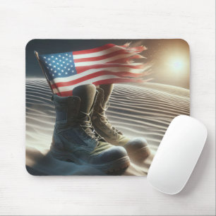 Bekämpning av Boot med amerikansk Flagga Musmatta