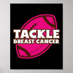 Bekämpning av bröstcancer Amerikanska fotbollscanc Poster