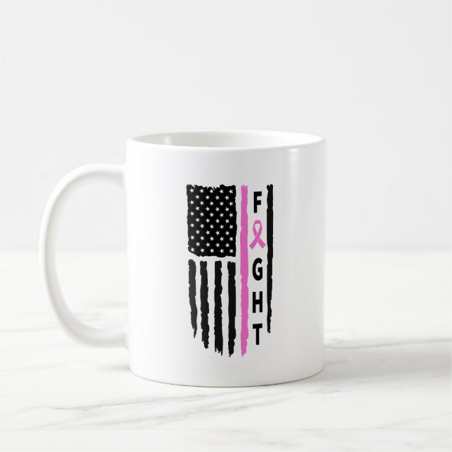 Bekämpning av bröstcancer Flagga Kaffemugg (Vänster)
