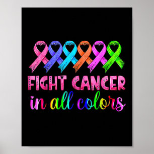 Bekämpning av cancer i alla Färg, bröstcancer i lå Poster