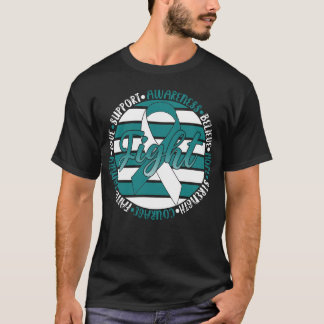 Bekämpning av cervikal cancer Png, Teal and White T Shirt
