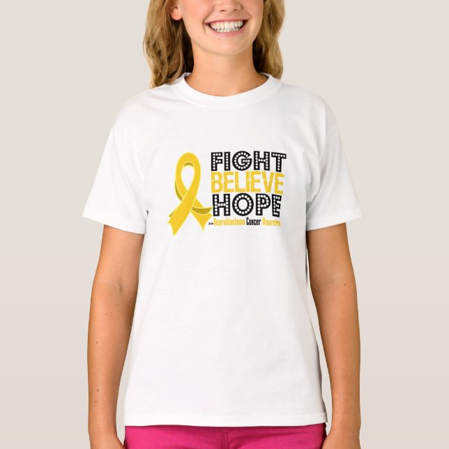 Bekämpning av hopp - Neuroblastoma Cancer T-shirt (Framsida)