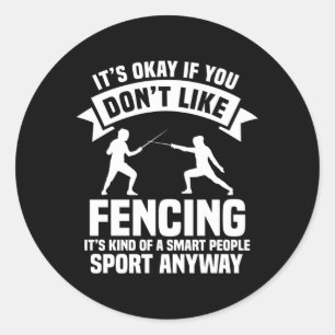 Bekämpning av idrottsstängsel Foil Epee Saber Swor Runt Klistermärke