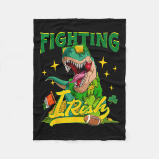 Bekämpning av Irish Footbyll Vintage Dinosaur För  Fleecefilt