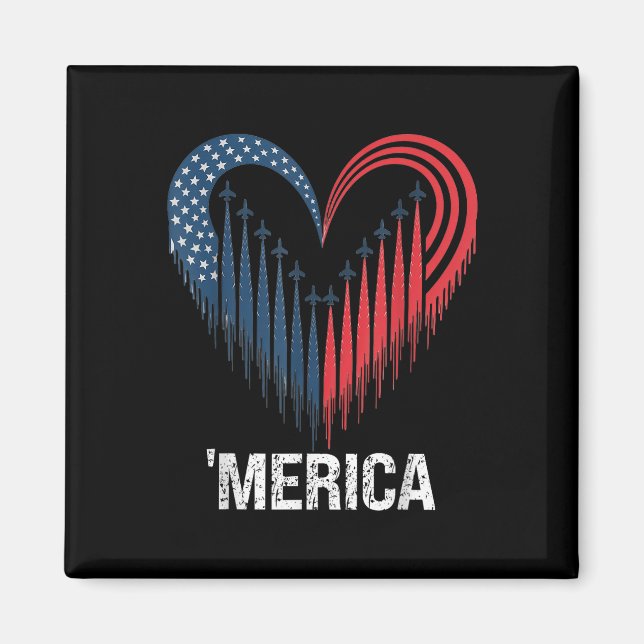 Bekämpning av Jet-flygplanet Amerikanska Flagga He Magnet (Framsidan)