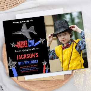 Bekämpning av Jet födelsemeddelanden Black GrayW P Inbjudningar